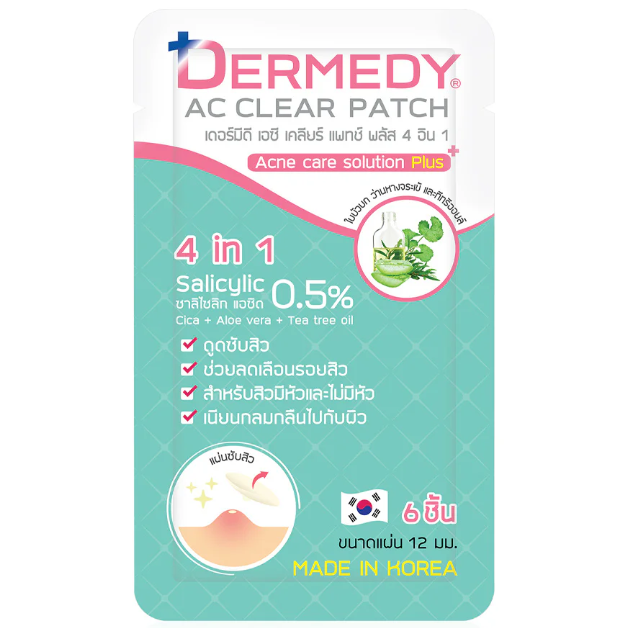 Dermedy - AC Clear Patch Plus 4in1 Salicylic 0.5% 6 Dots (Pack of 3)