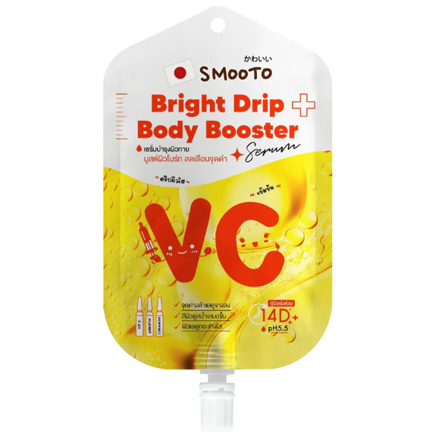 Smooto - VC Bright Drip Body Booster Serum with Vit C, Arbutin and Ceramide 50g. (Pack of 6)