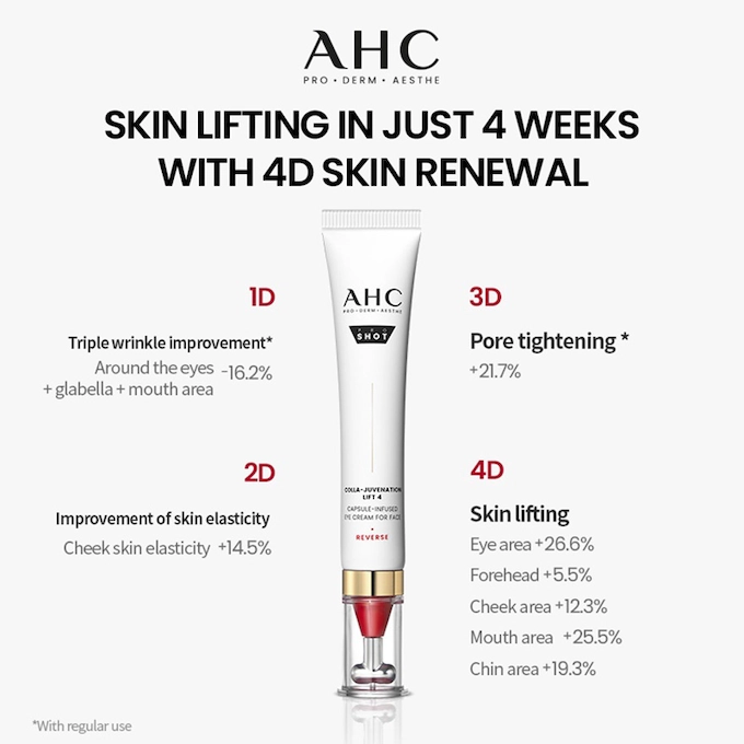 AHC - Pro Shot Colla-Juvenation Lift 4 Capsule-Infused Eye Cream For Face 30ml.
