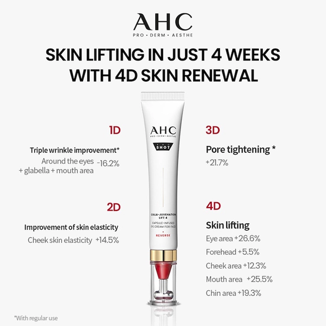 AHC - Pro Shot Colla-Juvenation Lift 4 Capsule-Infused Eye Cream For Face 30ml.