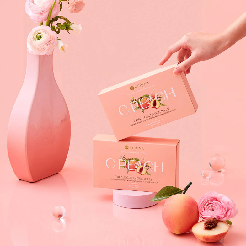 Rebina - C Peach Triple Collagen Jelly 25g. (7 Sachets)
