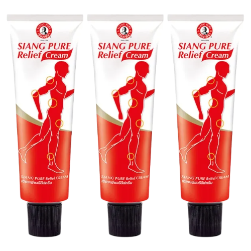 Siang Pure - Relief Cream 32 g. (Pack of 3) - Made in Thailand