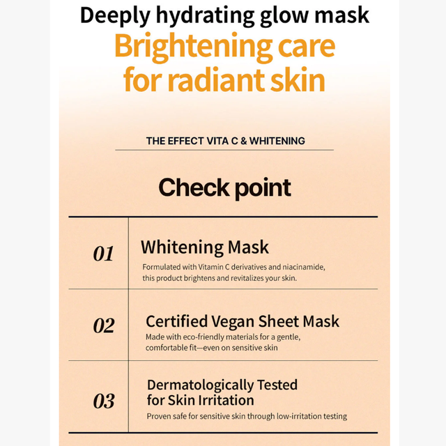 JM Solution - The Effect Vita C & Whitening Mask 24ml. (Pack of 3)