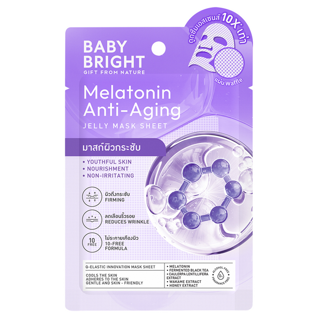 Baby Bright - Melatonin Anti-Aging Jelly Mask Sheet 25g. (Pack of 6)