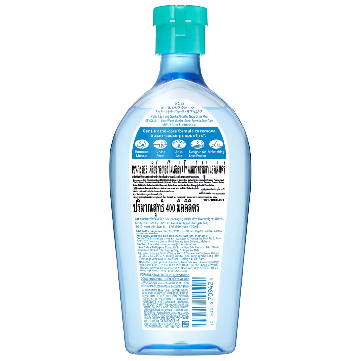 Senka - ALL Clear Water Micellar + Toner Formula Acne Care 400ml.