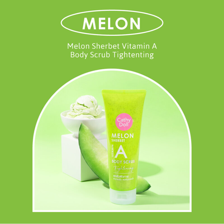Cathy Doll - Melon Sherbet Vitamin A Body Scrub Tightening 320g.