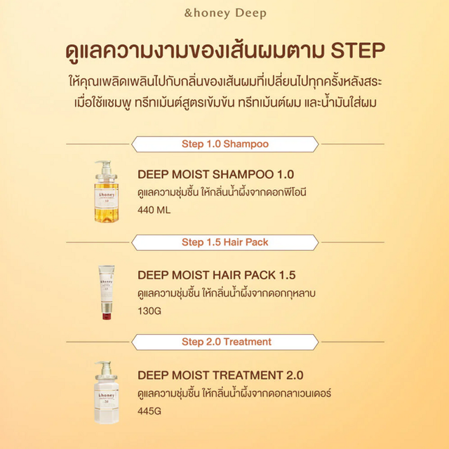 &HONEY - Deep Moist Hair Pack 130ml.