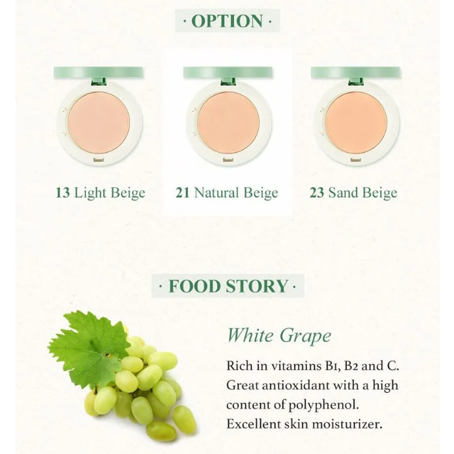 Skinfood - White Grape Fresh Up Light Pact #13 Light Beige 12g.