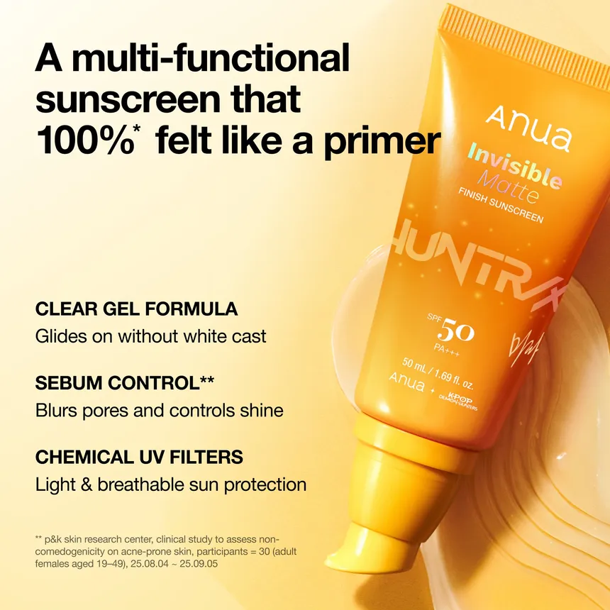 Anua - Kpop Demon Hunters Invisible Matte Finish Sunscreen 50ml.
