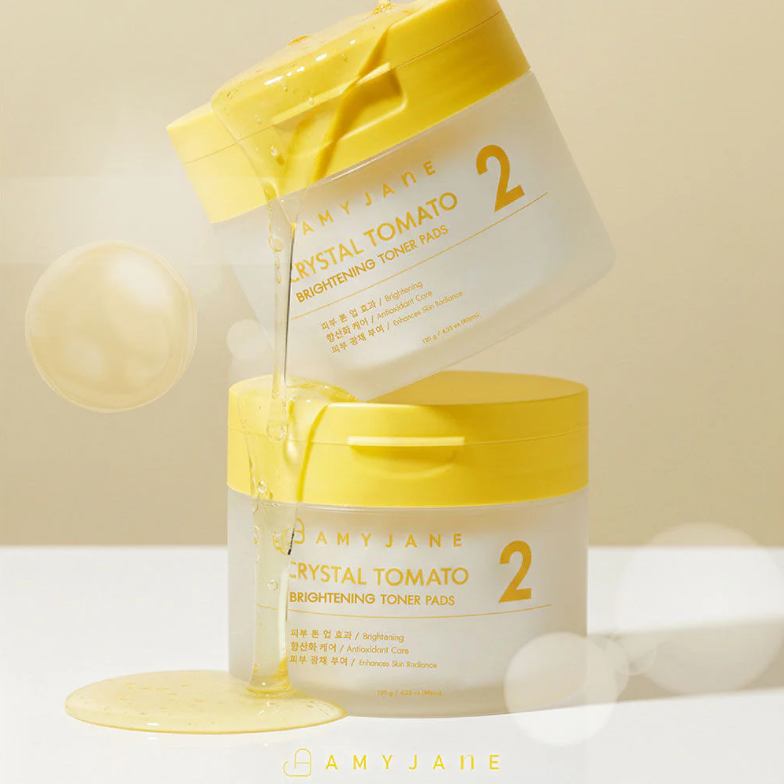 Amyjane - Crystal Tomato Brightening Toner Pads 120g. (80 pads)