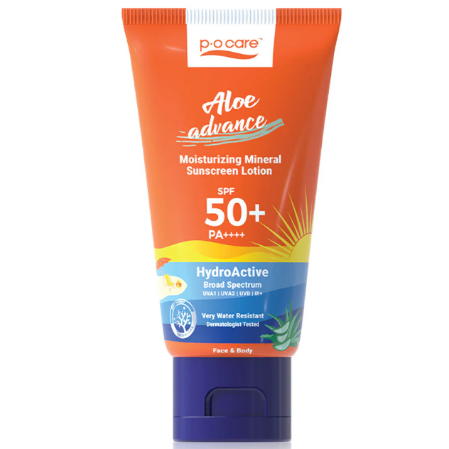 P.O.CARE - Aloe Advance Mineral Sunscreen SPF50 PA+++ 45ml.