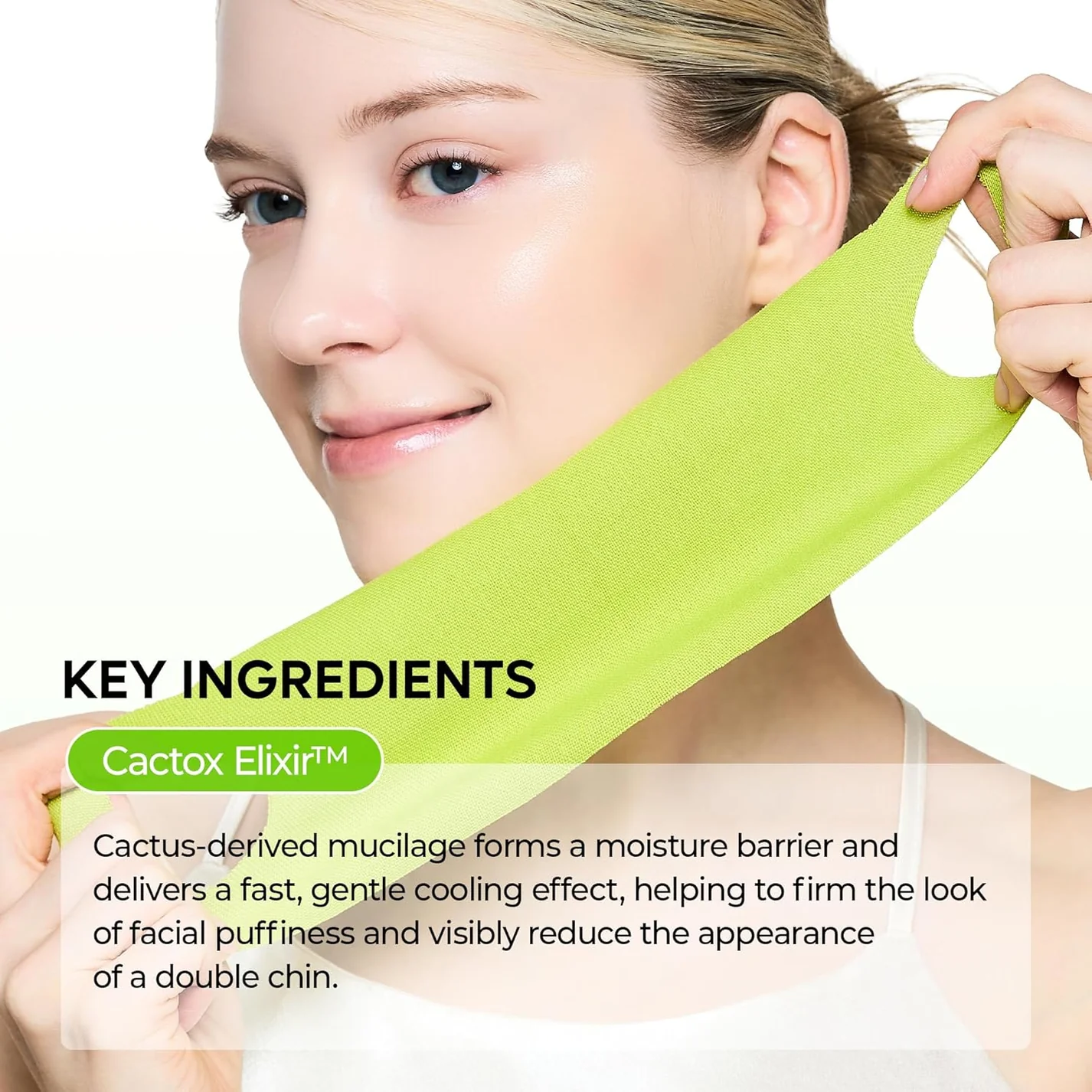 Dr.Melaxin - Cactox Cooling V-Up Mask, De-Puffing & Contour-Fit Chin Mask 9.3g. (4 Sheets)