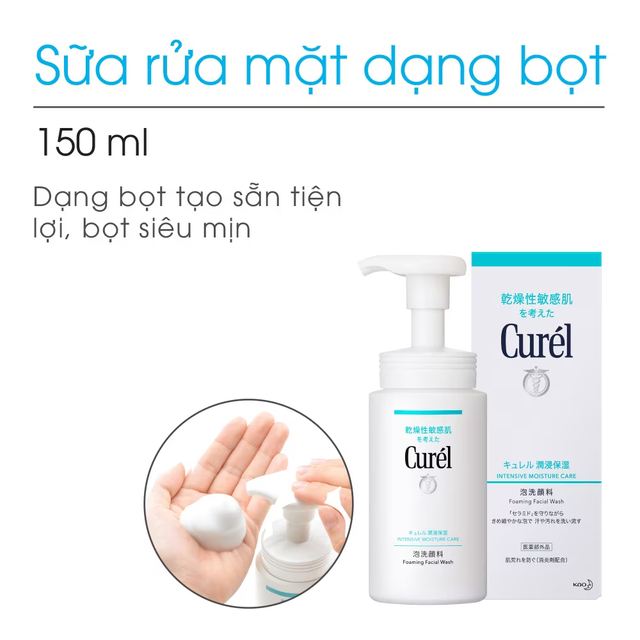 Curel - Curél Intensive Moisture Care Foaming Facial Wash 150ml.
