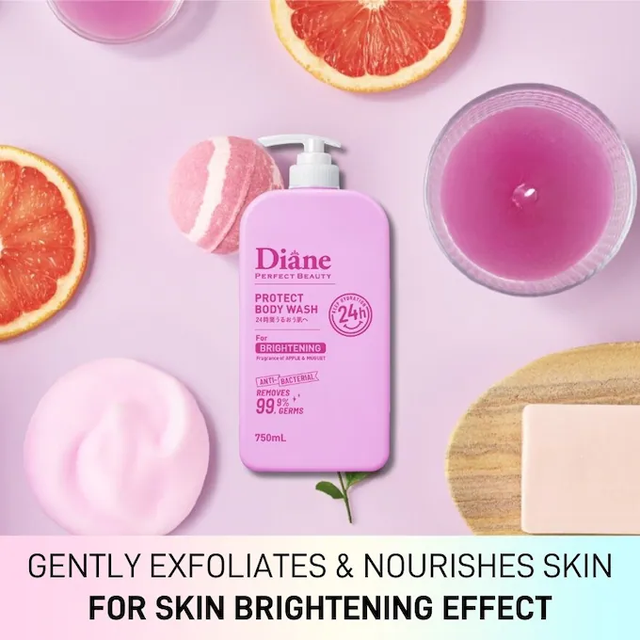 Moist Diane - Protect Body Wash for Brightening, Anti-Bacterial, Apple Muguet 750ml.