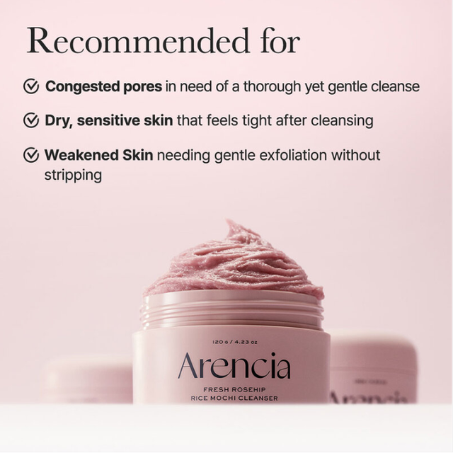 Arencia - Fresh Rosehip Rice Mochi Cleanser 120g.