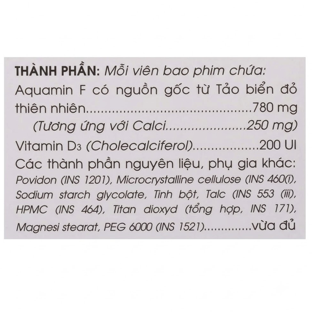Traphaco - SeaCan - Aquamin Natural Red Algae Calcium & Vitamin D3 Joint Support Supplement Bổ Sung Canxi Tảo Biển Đỏ (60 Tablets)