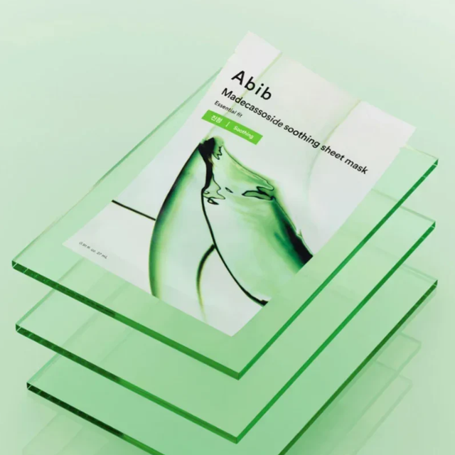 Abib - Essential Fit, Madecassoside Soothing Sheet Face Mask 27ml. (Pack of 3)