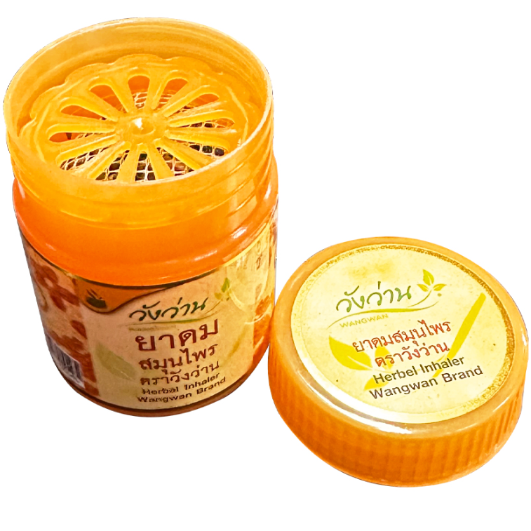 Wangwan Brand - Thai Herbal Inhaler Soothing and Relieving Cold - Yadom (Pack of 3) - Made in Thailand