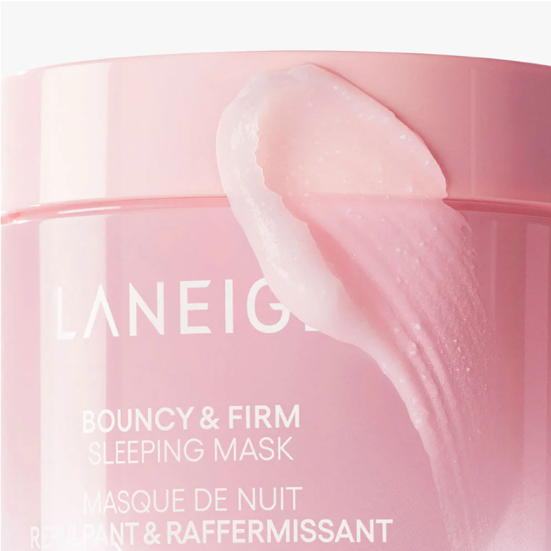 Laneige - Bouncy & Firm Sleeping Mask, Repulpant & Raffermissant, Plump, Hydrate, Glow, Repulpe, Hydrate, Illumine 25ml.