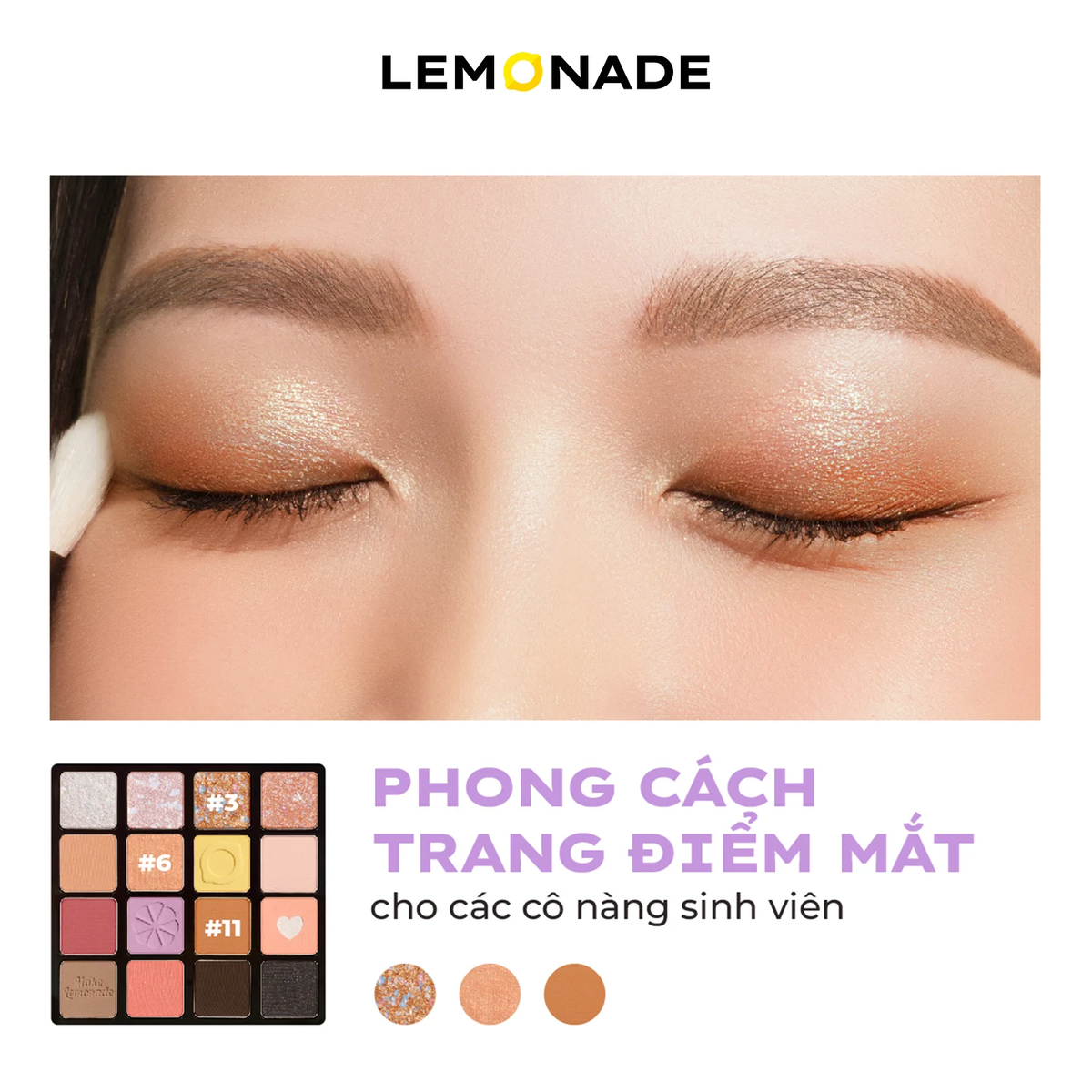 Lemonade - Aesthetic - Eyeshadow Palette Version 2 Bảng Phấn Mít Aesthetic Eyeshadow Palette Version 2 20.8g.