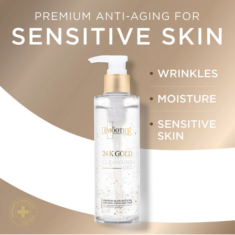 Smooth E - 24K Gold Mild & Brightening Cleansing Gel 180ml.