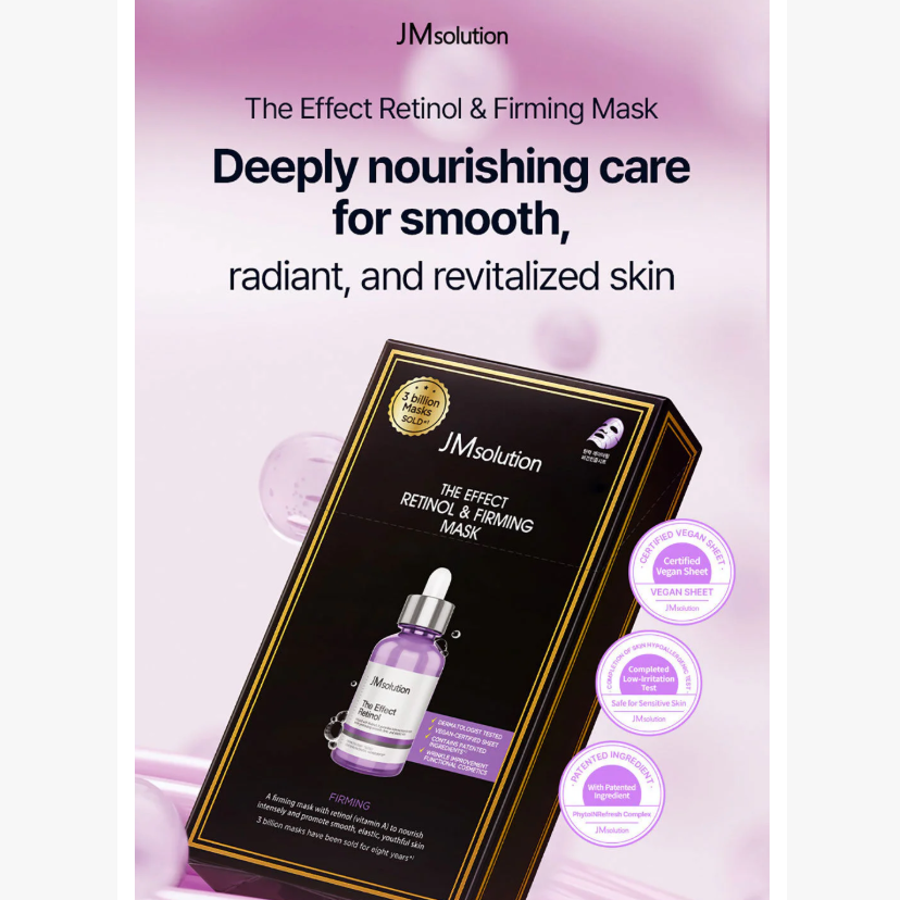 JM Solution - The Effect Retinol & Firming Mask 24ml. (Pack of 3)