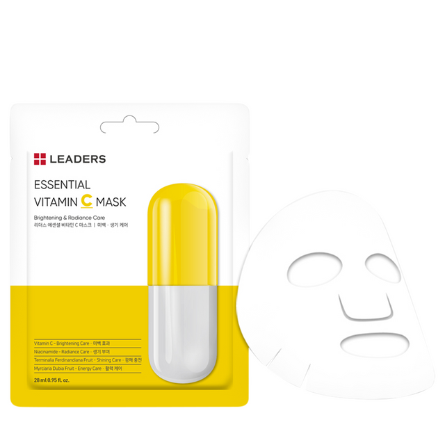 Leaders - Essential Vitamin C Face Mask, Brightening & Radiance Care 28ml. (Pack of 6)