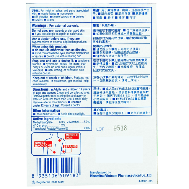 Salonpas - Salonpas Medicated Plaster (10 pcs.)