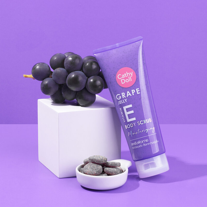 Cathy Doll - Grape Jelly Vitamin E Body Scrub Moisturizing 320g.