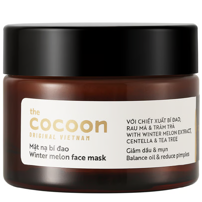 Cocoon Vietnam - Winter Melon Face Mask (Mặt Nạ Bí Đao) with Winter Melon Extract, Centella & Tea Tree 30ml.