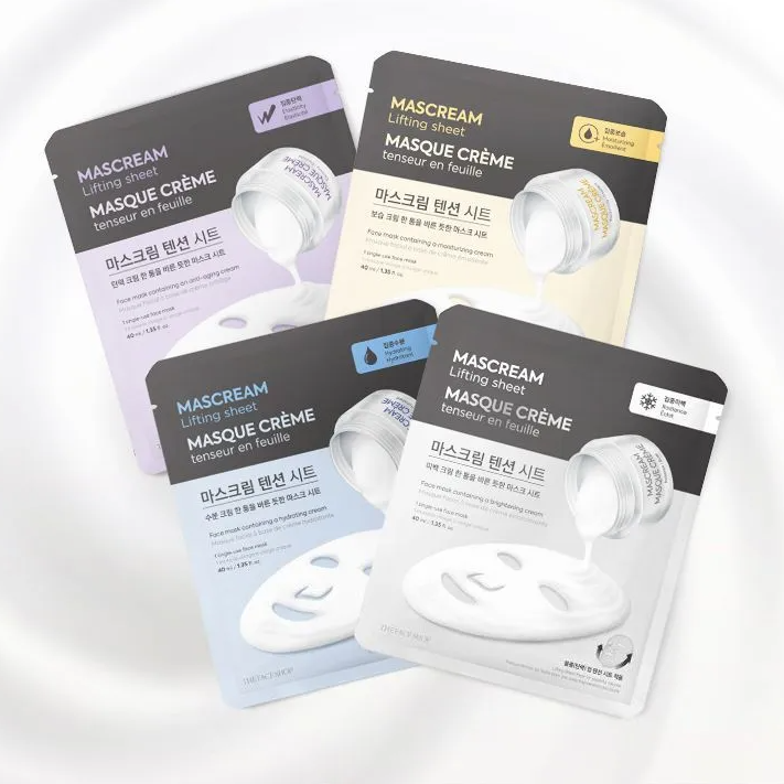 The Face Shop - Intense Radiance Mascream Tension Sheet 40ml. (Pack of 6)