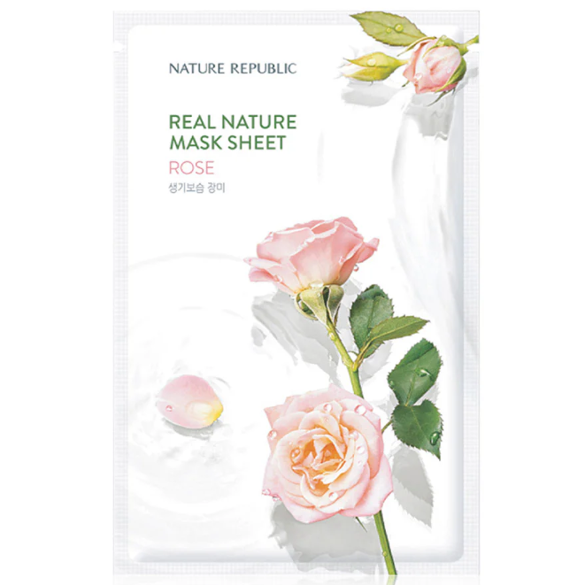 Nature Republic - Rose Real Nature Mask Sheet 23ml. (Pack of 3)