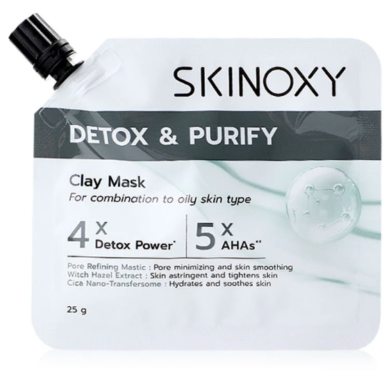 Skinoxy - Detox & Purify Clay Mask 25g. (Pack of 3)