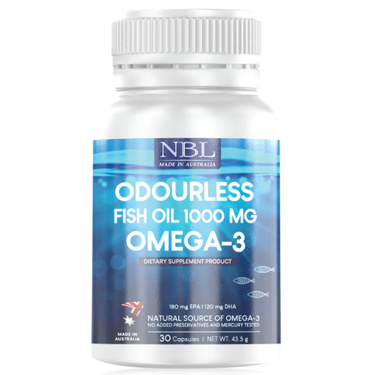 Nubolic (NBL) - Odourless Fish Oil 1000mg Omega-3 (30 Capsules)