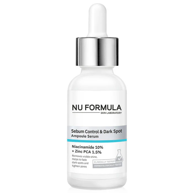 Nu Formula - Sebum Control & Dark Spot Ampoule Serum, Niacinamide 10% + Zinc PCS 1.5% 30ml.
