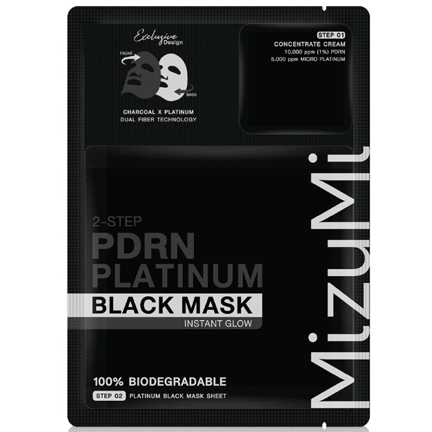 MizuMi - PDRN Platinum Black Mask Instant Glow (Pack of 3)
