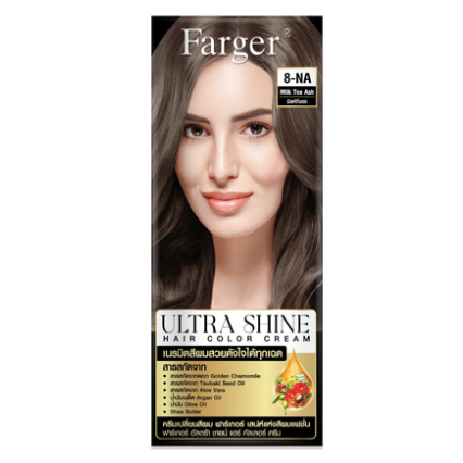 Farger - 8-NA - Milk Tea Ash, Ultra Shine Color Cream 100g.