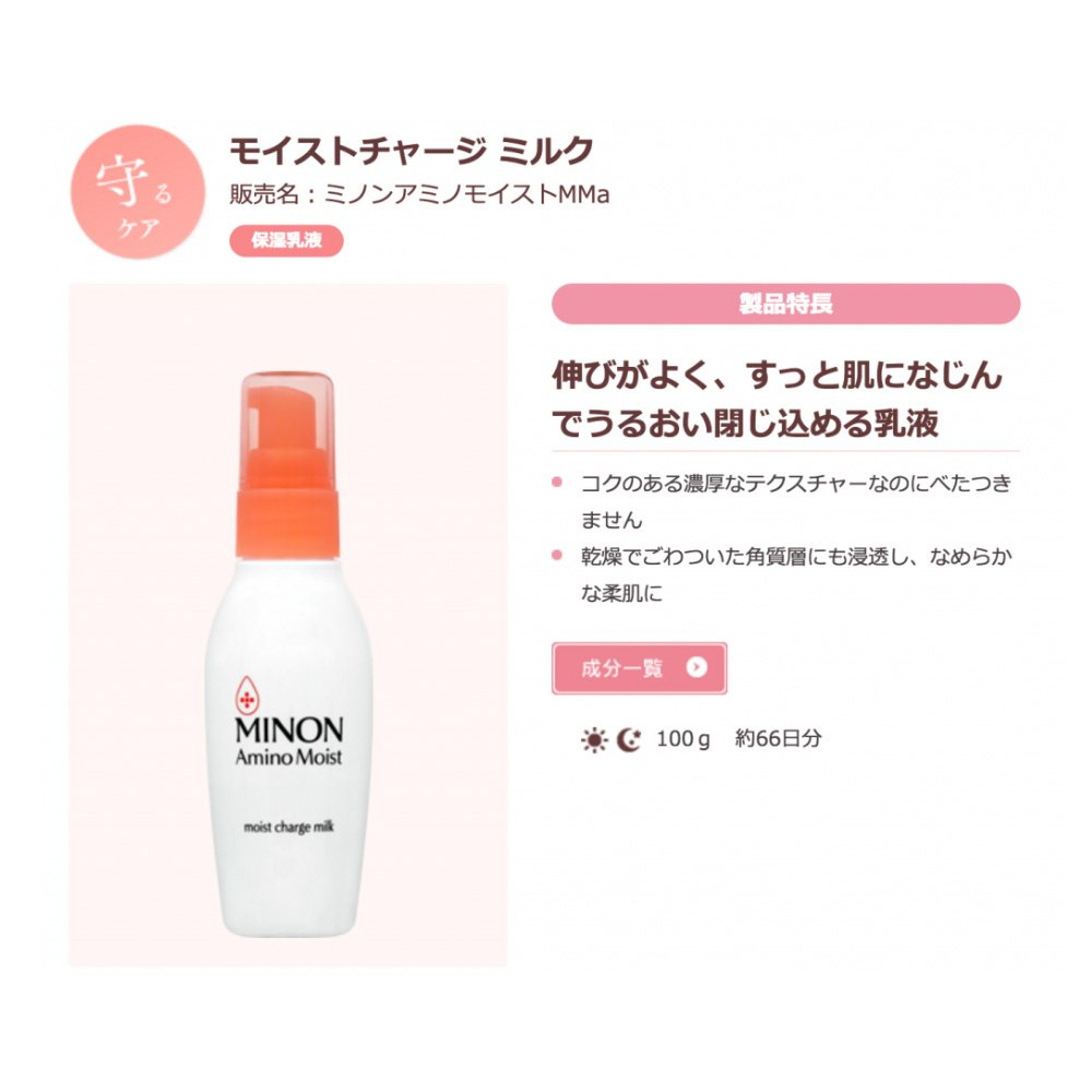 Minon - Amino Moist Charge Milk 100g.