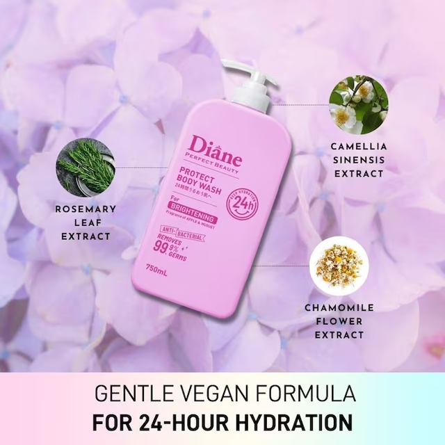 Moist Diane - Protect Body Wash for Brightening, Anti-Bacterial, Apple Muguet 750ml.