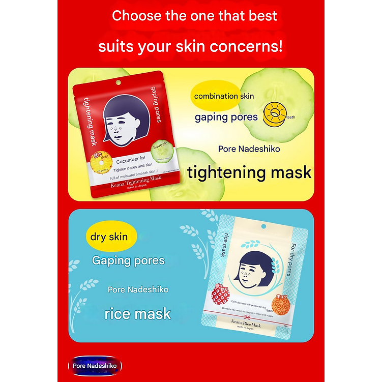 Keana Nadeshiko - Pore Tightening Mask (10 Sheets)