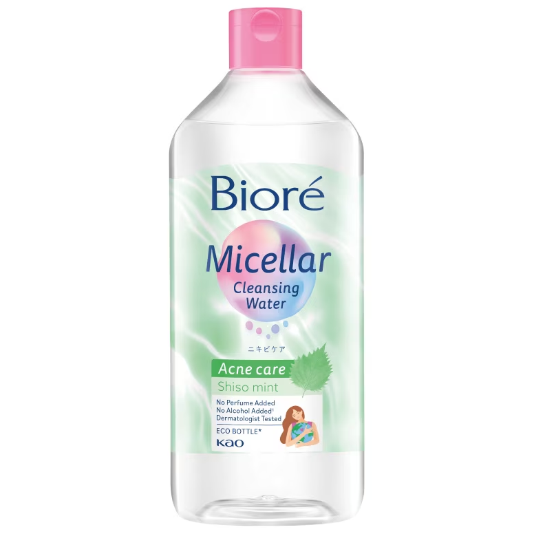Biore - Micellar Cleansing Water Acne Care Shiso Mint 400ml.
