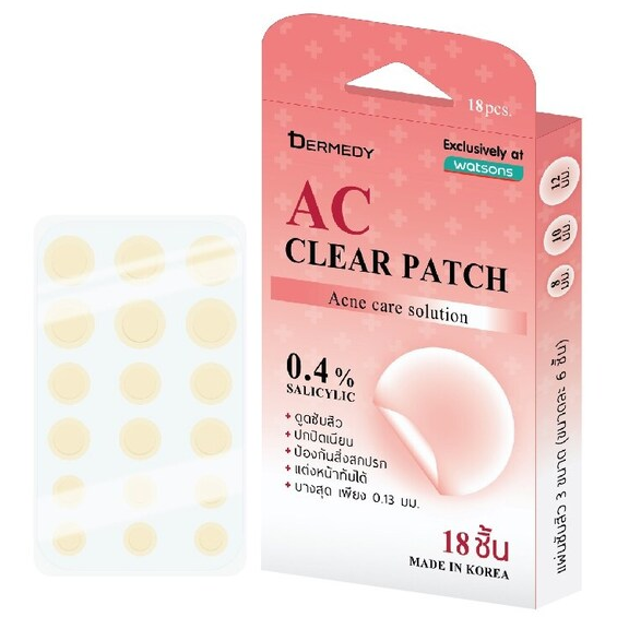 Dermedy - Ac Clear Patch Salicylic 0.4% 18 Dots (Pack of 3)