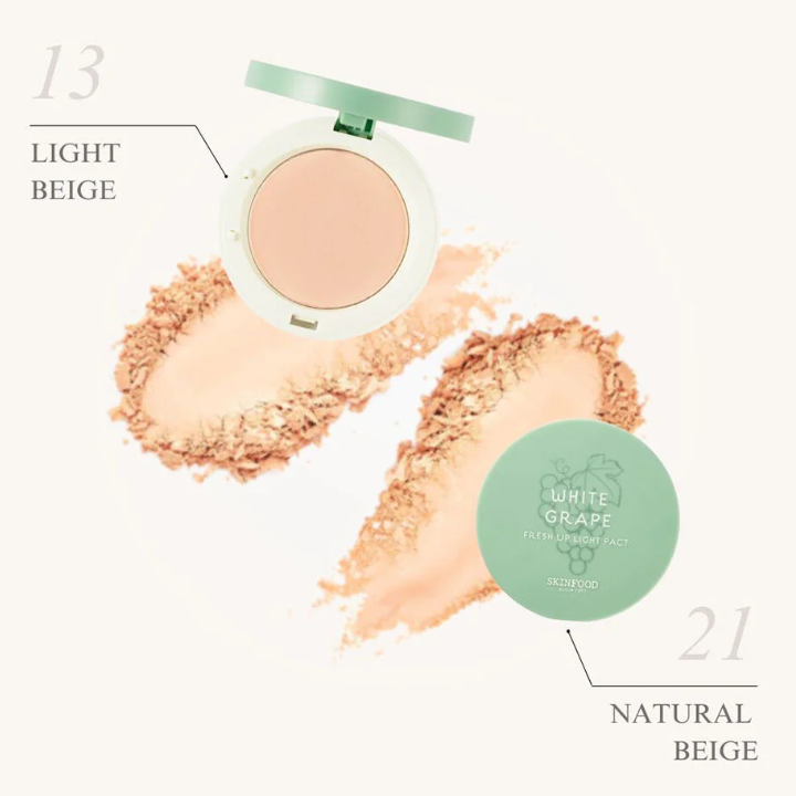 Skinfood - White Grape Fresh Up Light Pact #13 Light Beige 12g.