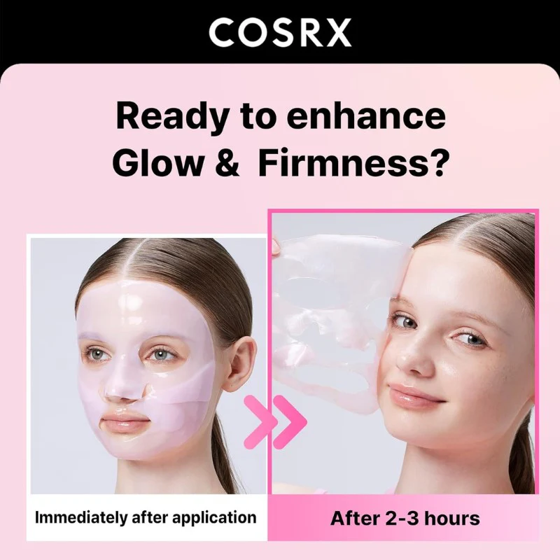 COSRX - The Peptide Collagen Lifting Glow Hydrogel Mask with 6 Types of Peptides + Collagen, 1 Sheet (Pack of 3)