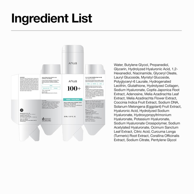 Anua - PDRN Hyaluronic Acid Capsule 100 Serum 30ml.