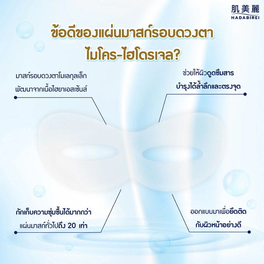 Hadabirei - Premium Anti-Aging Micro-Hydrogel Eye Face Mask 8g. (Pack of 3)