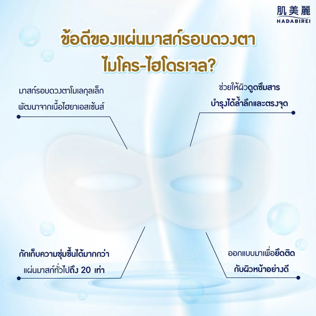 Hadabirei - Premium Anti-Aging Micro-Hydrogel Eye Face Mask 8g. (Pack of 3)