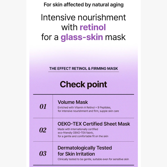 JM Solution - The Effect Retinol & Firming Mask 24ml. (Pack of 3)