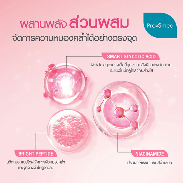 Provamed - Advanced Whitening Glycolic Glow Serum 30ml.