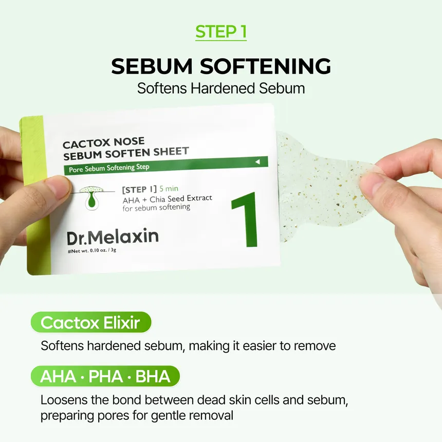 Dr.Melaxin - Cactox 3-Step Nose Pore Pack (3 Sheets)